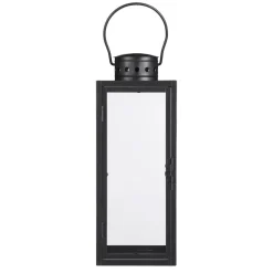 Kandelaars En Windlichten-Mica Decorations Arzilla Lantaarn - L13,5 x B13 x H34,5 cm - Zwart