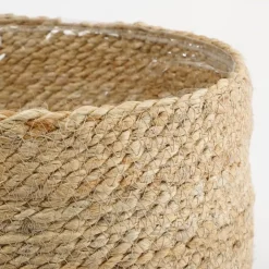 Opbergmanden-Mica Decorations Atlantic Mand voor Planten Set van 2 - Ø30 cm - Crème