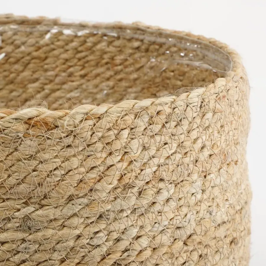 Opbergmanden-Mica Decorations Atlantic Mand voor Planten Set van 2 - Ø30 cm - Crème