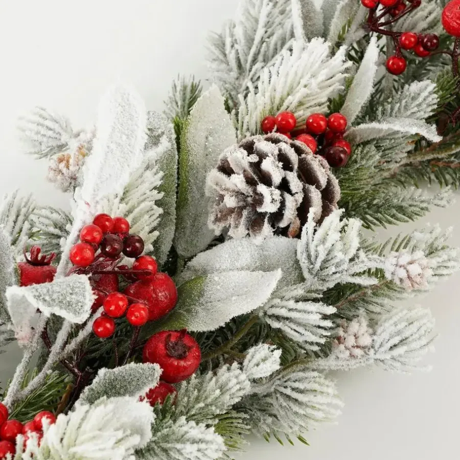 Mica Decorations Belfort Guirlande - L178 cm - Groen