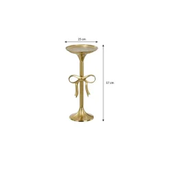 Bijzettafels-Mica Decorations Bijzettafel - H57 x Ø25 cm - Gerecycled Aluminium - Goud