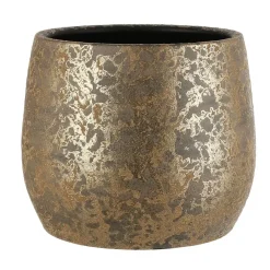 Bloempotten Voor Binnen-Mica Decorations Bloempot - goudkleurig - keramiek - 25 cm
