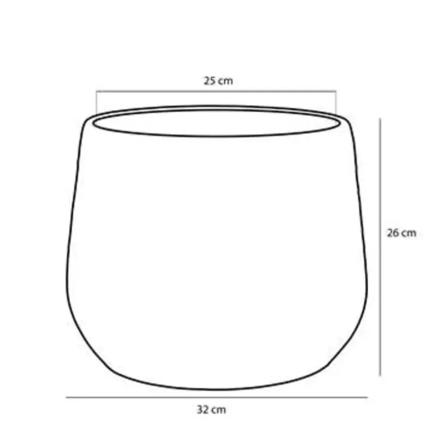 Bloempotten Voor Binnen-Mica Decorations Bloempot - goudkleurig - keramiek - 25 cm