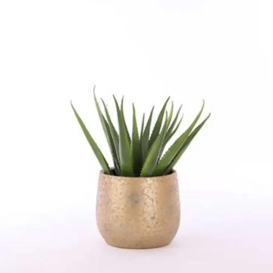 Bloempotten Voor Binnen-Mica Decorations Bloempot - goudkleurig - keramiek - 25 cm