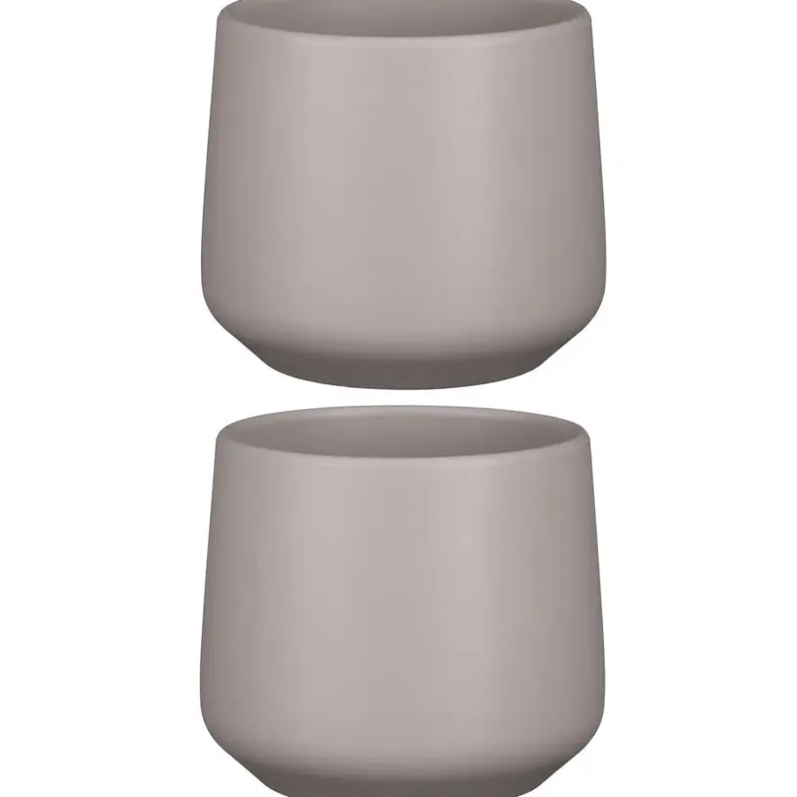 Bloempotten|Bloempotten Voor Binnen-Mica Decorations Bloempot - taupe - mat - keramiek - 15 x 14 cm