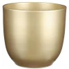 Mica Decorations Bloempot - goudkleurig - keramiek - 25 x 23 cm