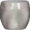 Bloempotten Voor Binnen-Mica Decorations Bloempot - lichtgrijs - keramiek - 28 x 26 cm
