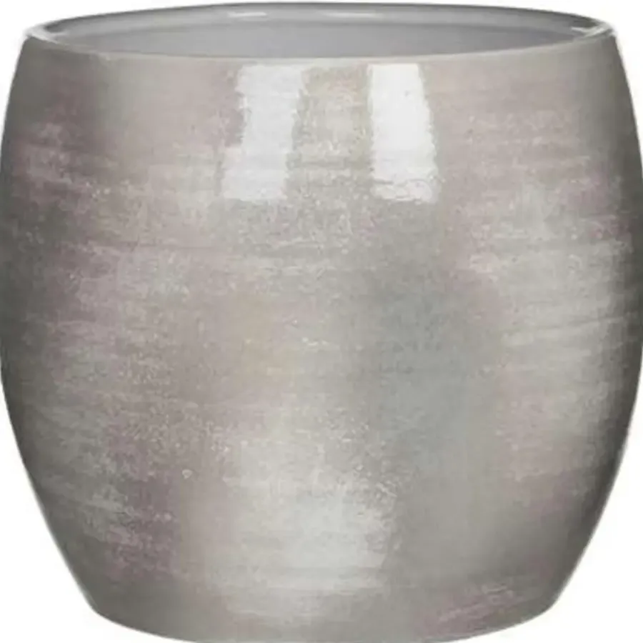 Bloempotten Voor Binnen-Mica Decorations Bloempot - lichtgrijs - keramiek - 28 x 26 cm