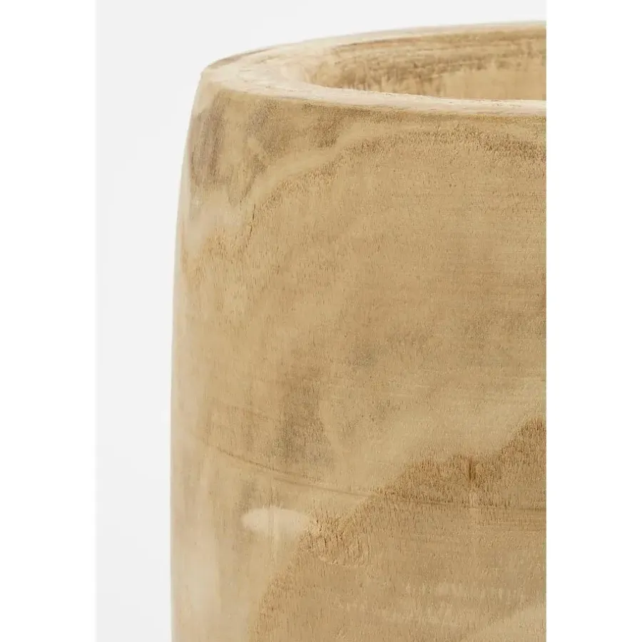 Mica Decorations Bloempot - hout - voor binnen en buiten - 31 cm
