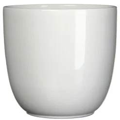 Bloempotten Voor Binnen-Mica Decorations Bloempot - wit - keramiek - glanzend - 31 x 28 cm