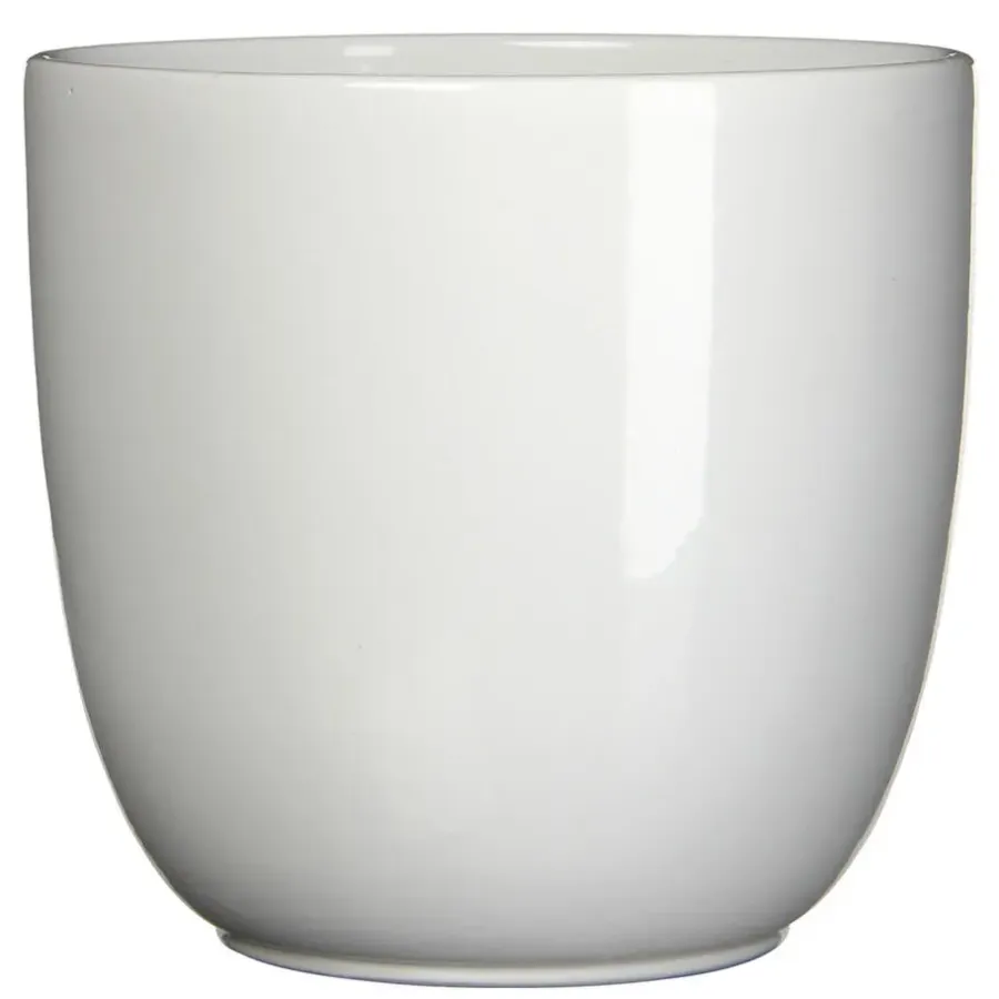 Bloempotten Voor Binnen-Mica Decorations Bloempot - wit - keramiek - glanzend - 31 x 28 cm