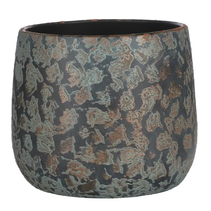Bloempotten|Bloempotten Voor Binnen-Mica Decorations Bloempot - koperkleurig - keramiek - 25 x 20 cm