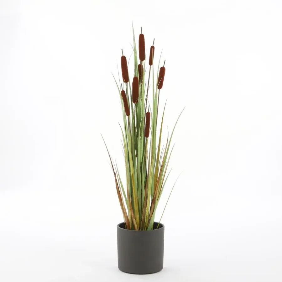 Mica Decorations Bloempot - donkergrijs - mat - keramiek - 23 x 21 cm