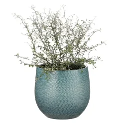 Mica Decorations Bloempot - midnight blauw - keramiek - 25 x 20 cm