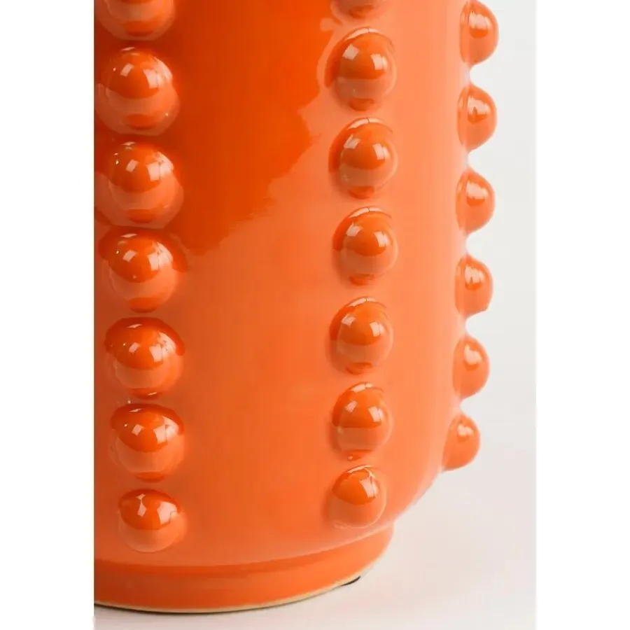 Vazen-Mica Decorations Boaz Vaas - H30 x Ø11 cm - Keramiek - Oranje