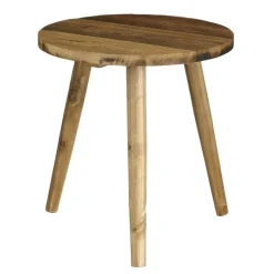 Bijzettafels-Mica Decorations Bold Bijzettafel - Ø33 cm - Gerecycled Hout - Bruin