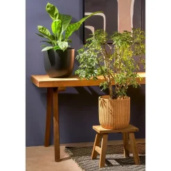 Krukjes-Mica Decorations Bold Houten Krukje - L38 cm - Gerecycled Hout