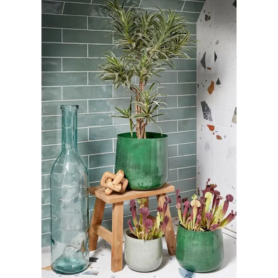 Krukjes-Mica Decorations Bold Houten Krukje - L38 cm - Gerecycled Hout