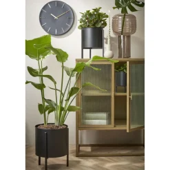 Mica Decorations Brixen Wandklok - Ø35,5 cm - Zwart