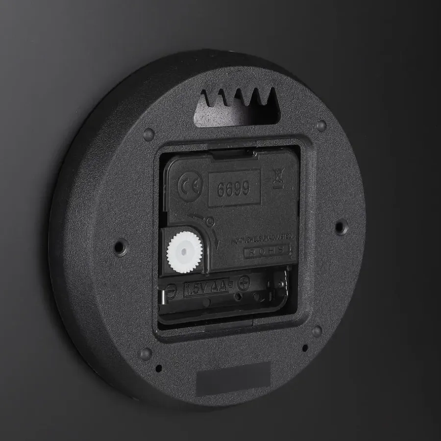 Mica Decorations Brixen Wandklok - Ø35,5 cm - Zwart