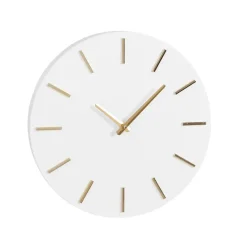 Mica Decorations Brixen Wandklok - Ø35,5 cm - Wit