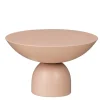 Mica Decorations Celise Bijzettafel - H28 x Ø47 cm - Metaal - Roze