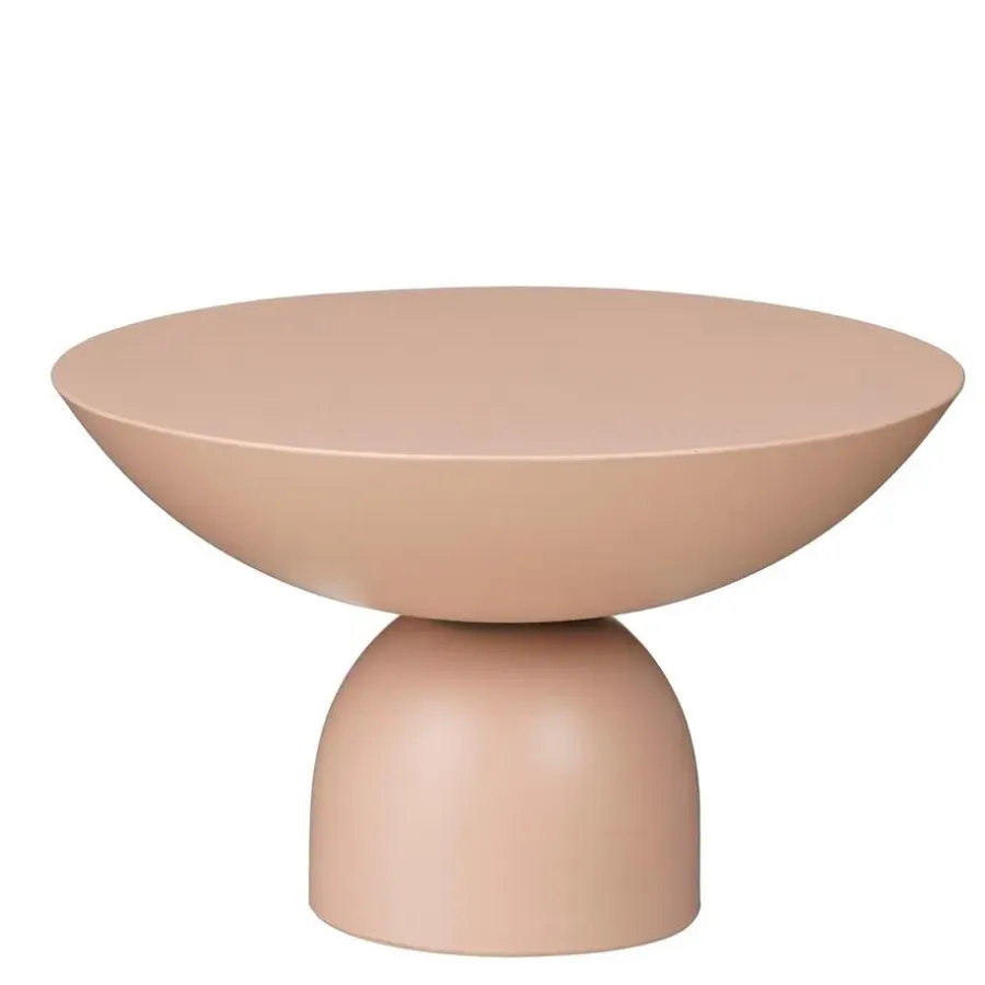 Mica Decorations Celise Bijzettafel - H28 x Ø47 cm - Metaal - Roze