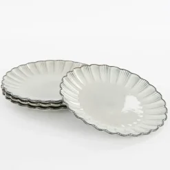 Mica Decorations Corfu Dinerbord - H2,5 x Ø26,5 cm - Keramiek - Grijs