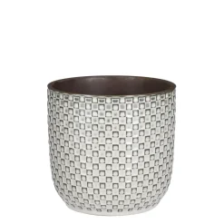 Mica Decorations Daan Bloempot - H17,5 x Ø19 cm - Wit