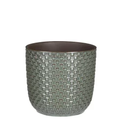 Bloempotten Voor Binnen-Mica Decorations Daan Bloempot - H17,5 x Ø19 cm - Groen