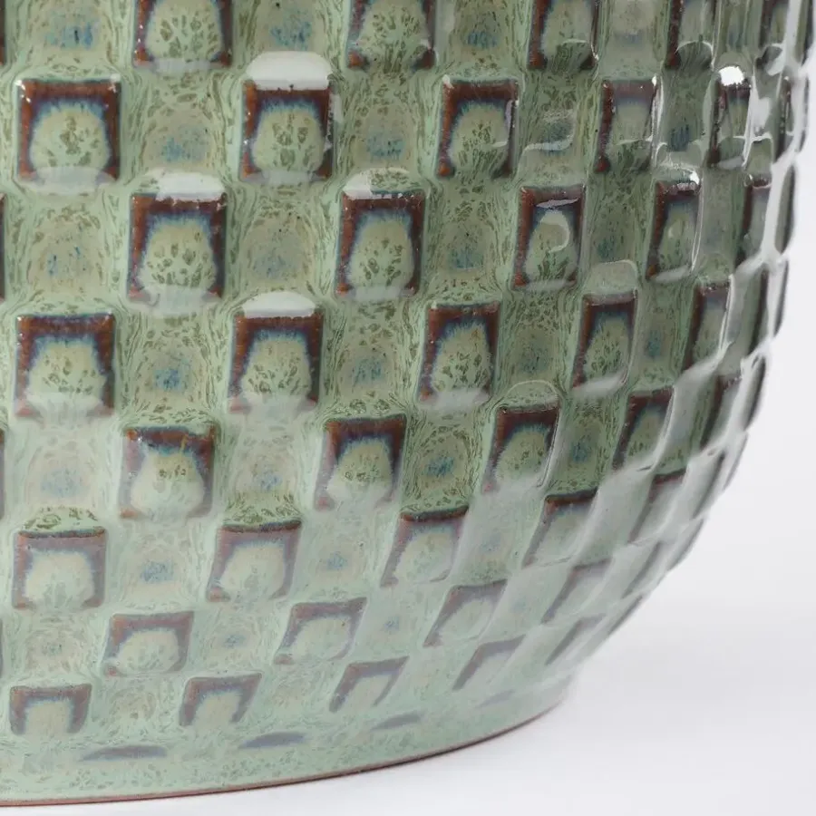Bloempotten Voor Binnen-Mica Decorations Daan Bloempot - H17,5 x Ø19 cm - Groen
