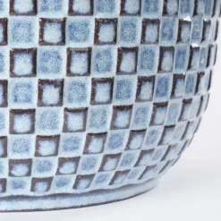 Bloempotten Voor Binnen-Mica Decorations Daan Bloempot - H17,5 x Ø19 cm - Blauw