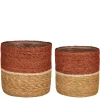 Bloempotten Voor Binnen-Mica Decorations Damian Plantenmand - Set van 2 - Ø20 cm - Zeegras