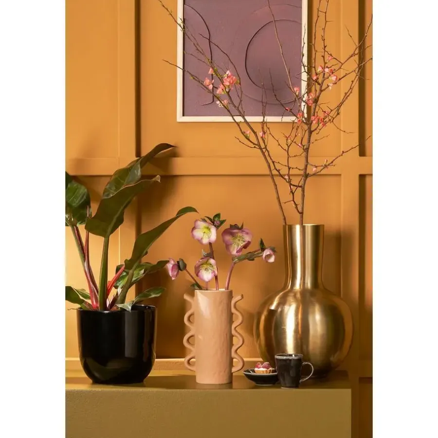 Vazen-Mica Decorations Dara Vaas - H42 x Ø28 cm - Metaal - Goud
