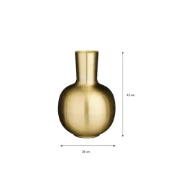 Vazen-Mica Decorations Dara Vaas - H42 x Ø28 cm - Metaal - Goud