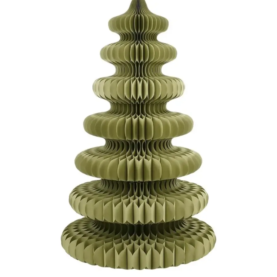 Mica Decorations Decoratie Kerstboom - H212 x Ø148 cm - Papier - Groen