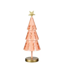 Kerstbomen-Mica Decorations Decoratie Kerstboom - H40 x Ø13 cm - IJzer - Roze