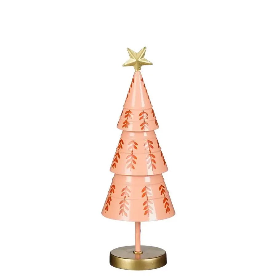 Kerstbomen-Mica Decorations Decoratie Kerstboom - H40 x Ø13 cm - IJzer - Roze