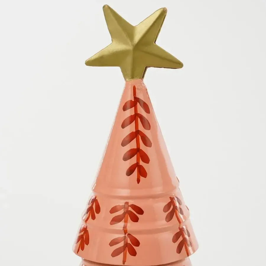 Kerstbomen-Mica Decorations Decoratie Kerstboom - H40 x Ø13 cm - IJzer - Roze