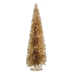 Kerstbomen-Mica Decorations Decoratie Kerstboom - H60 x Ø19 cm - Champagne