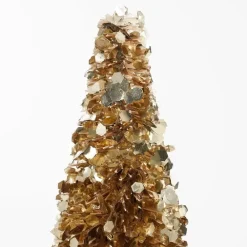 Kerstbomen-Mica Decorations Decoratie Kerstboom - H60 x Ø19 cm - Champagne