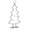 Kerstbomen-Mica Decorations Decoratie Kerstboom - L50 x B15 x H105 cm - IJzer - Zwart