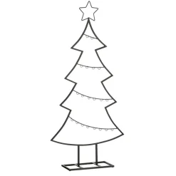 Kerstbomen-Mica Decorations Decoratie Kerstboom - L50 x B15 x H105 cm - IJzer - Zwart