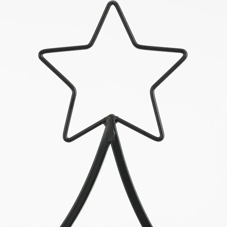 Kerstbomen-Mica Decorations Decoratie Kerstboom - L50 x B15 x H105 cm - IJzer - Zwart