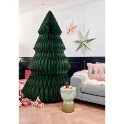 Kerstbomen-Mica Decorations Decoratie Kerstboom - H212 x Ø120 cm - Papier - Groen