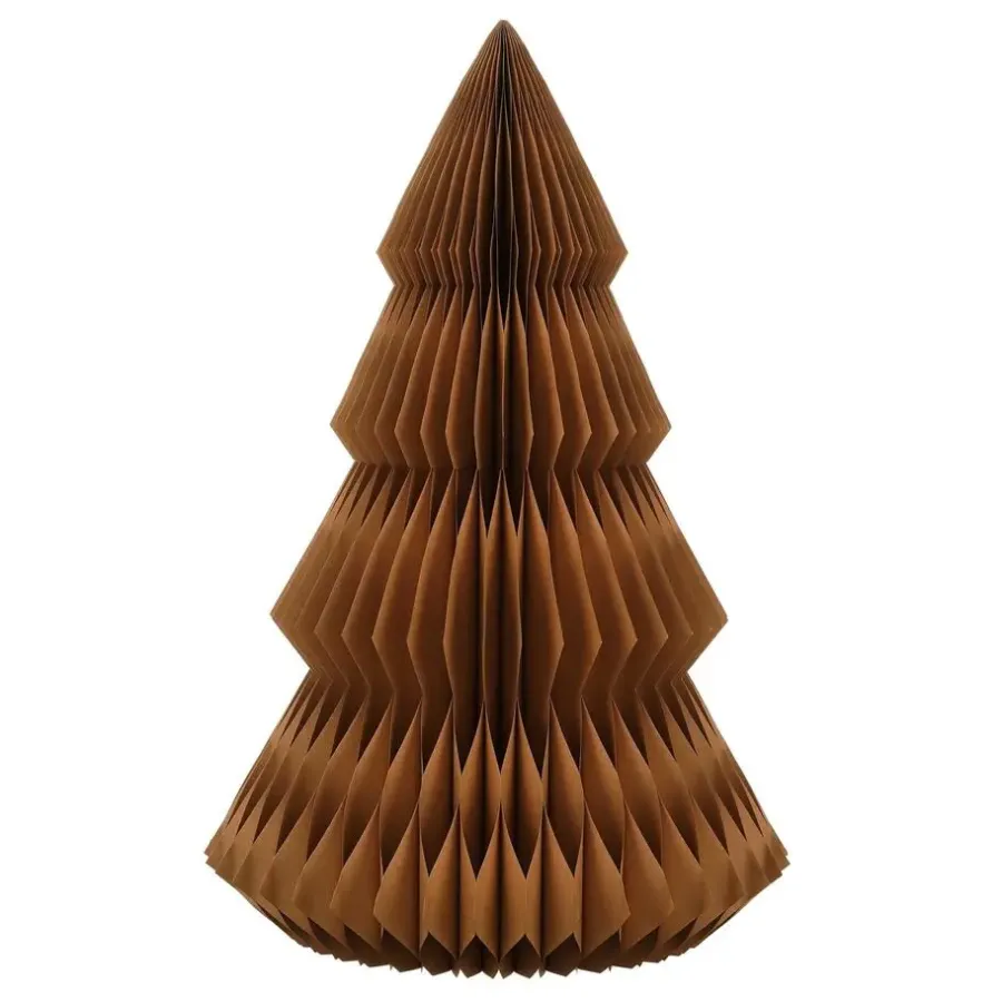 Kerstbomen-Mica Decorations Decoratie Kerstboom - H152 x Ø104 cm - Papier - Bruin