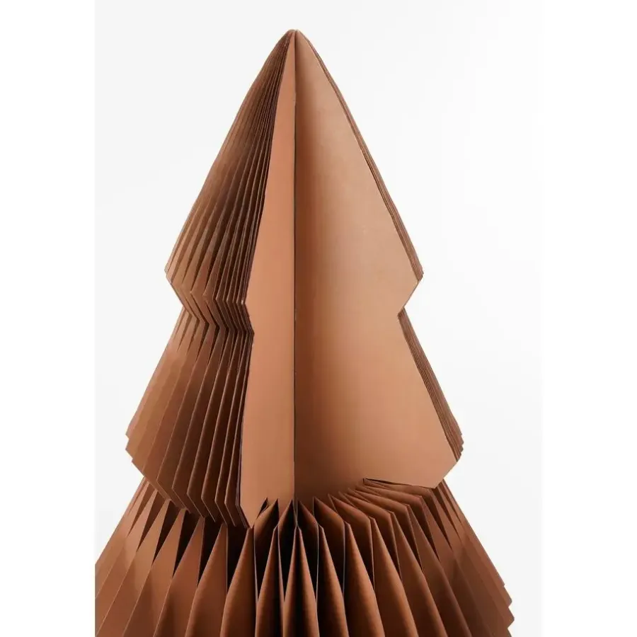 Kerstbomen-Mica Decorations Decoratie Kerstboom - H152 x Ø104 cm - Papier - Bruin