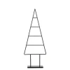 Kerstbomen-Mica Decorations Decoratie Kerstboom - L34 x B12 x H90 cm - IJzer - Zwart