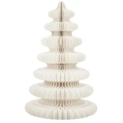 Kerstbomen-Mica Decorations Decoratie Kerstboom - H153 x Ø104 cm - Papier - Wit