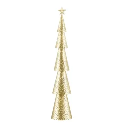 Mica Decorations Decoratie Kerstboom - L18 x B9 x H91 cm - IJzer - Goud